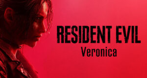 Resident Evil Veronica remake official title art showing atmospheric gothic setting.