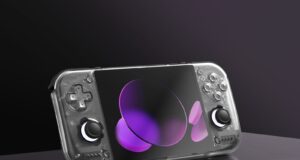 Retroid Pocket Nova handheld gaming console with 4.5-inch 4:3 AMOLED display