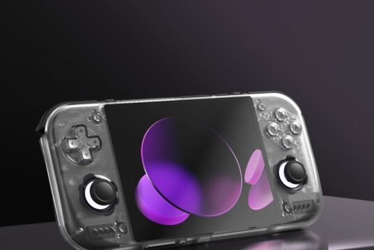 Retroid Pocket Nova handheld gaming console with 4.5-inch 4:3 AMOLED display