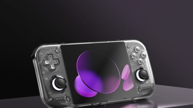 Retroid Pocket Nova handheld gaming console with 4.5-inch 4:3 AMOLED display