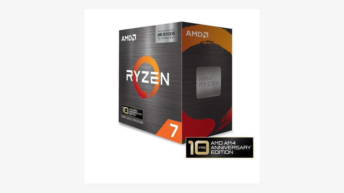 AMD Ryzen 7 5800X3D 10th Anniversary Edition product box