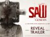 Saw Genesis key art showing a victim in a metal box trap beside the game logo