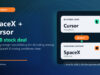 SpaceX and Cursor logos in a Tech My Money graphic about the $60 billion stock deal