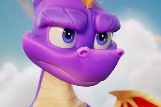 Spyro close-up from the official Spyro: A Realm Beyond reveal artwork