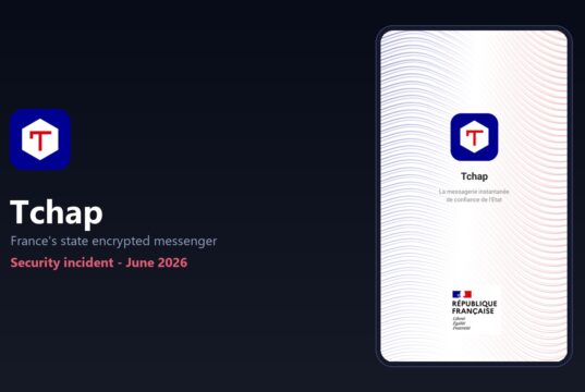 Tchap breach illustration: the Tchap app icon and splash screen of France's state messenger