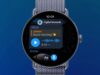 Telegram Wear OS app on a Pixel Watch showing a group chat with a voice message