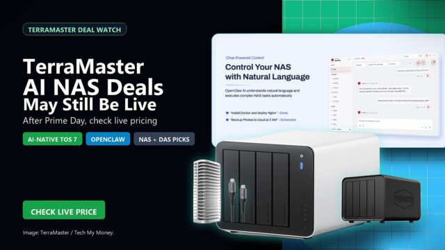 TerraMaster AI NAS deals featured hero with F4-425 Pro OpenClaw and storage picks