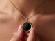 The90 Gem Necklace Tracks UV Exposure in Real Time The90 Gem UV necklace worn as jewelry