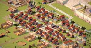 Theos: Cities of Myth screenshot showing a sprawling ancient Greek city