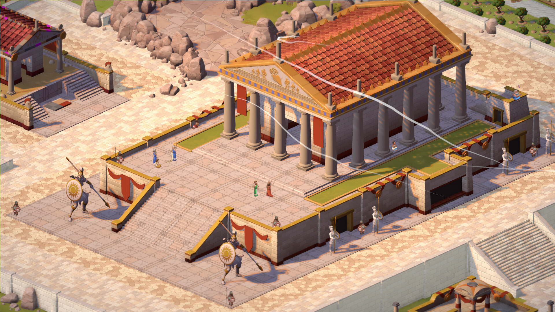 A grand columned Greek sanctuary in Theos: Cities of Myth