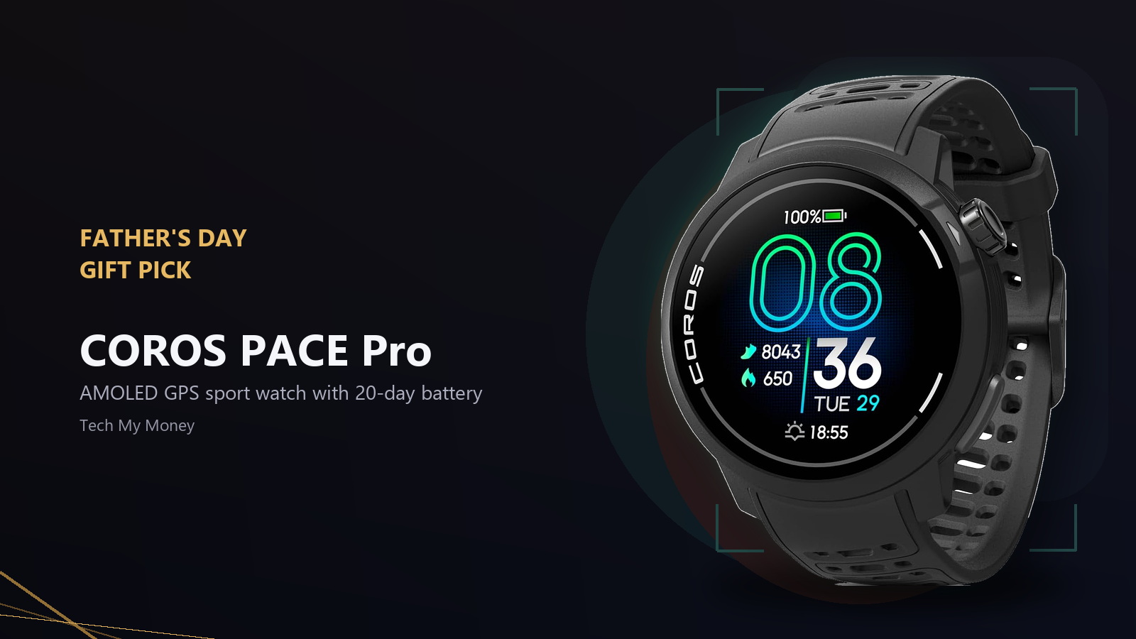 COROS PACE Pro AMOLED GPS sport watch Father's Day gift pick