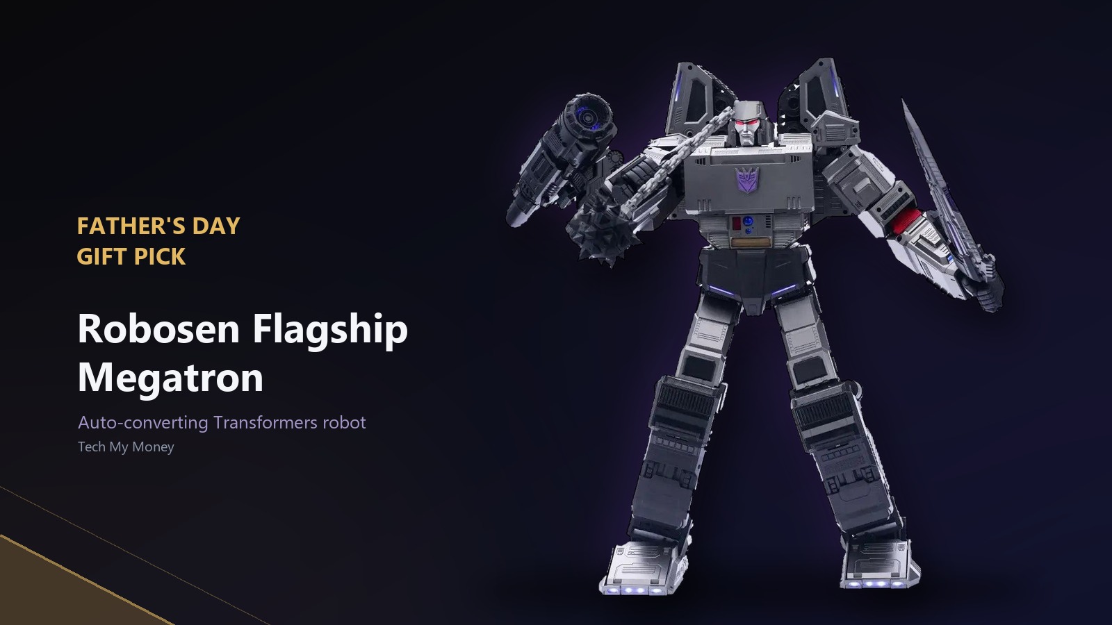 Robosen Flagship Megatron auto-converting Transformers robot Father's Day gift pick