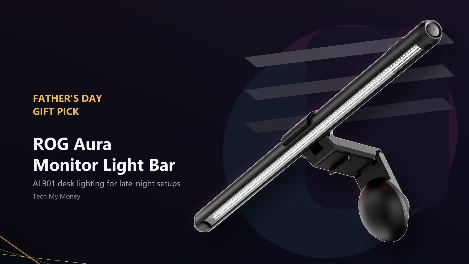 ROG Aura Monitor Light Bar ALB01 for a Father's Day tech gift guide
