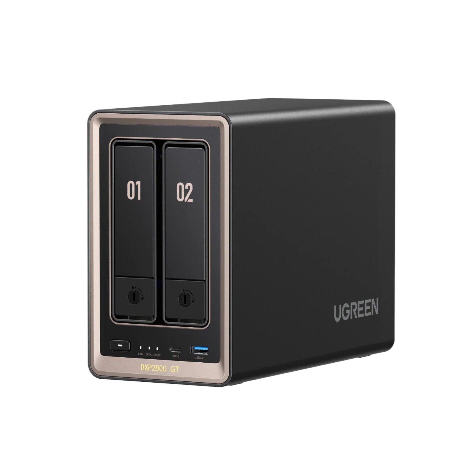 UGREEN NASync DXP2800 GT two-bay NAS on white background