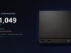 The Valve Steam Machine, a black SteamOS cube with front ports, on a Tech My Money graphic showing its 1049-dollar starting price.