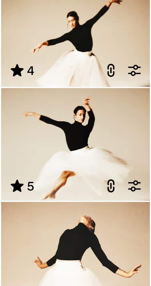 VSCO Studio Pro showing star ratings and adjustment controls on photos
