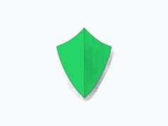 WhatsApp NSO spyware update artwork showing a green shield against a light background