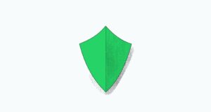 WhatsApp NSO spyware update artwork showing a green shield against a light background