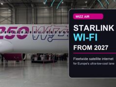 Wizz Air Will Add Starlink Wi-Fi to Its Planes From 2027 Wizz Air aircraft with Starlink Wi-Fi from 2027 editorial composite
