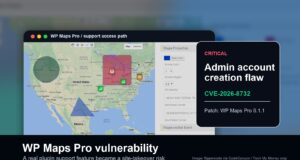WP Maps Pro vulnerability CVE-2026-8732 shown with CodeCanyon plugin screenshot
