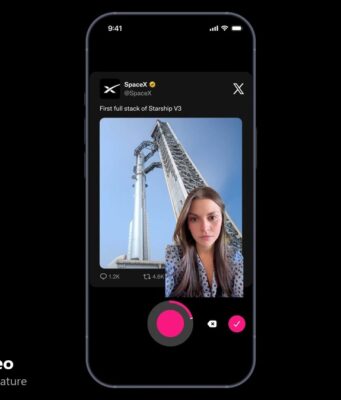 X Launches React with Video, Its TikTok-Style Reaction Tool X React with Video reaction video feature shown on an iPhone