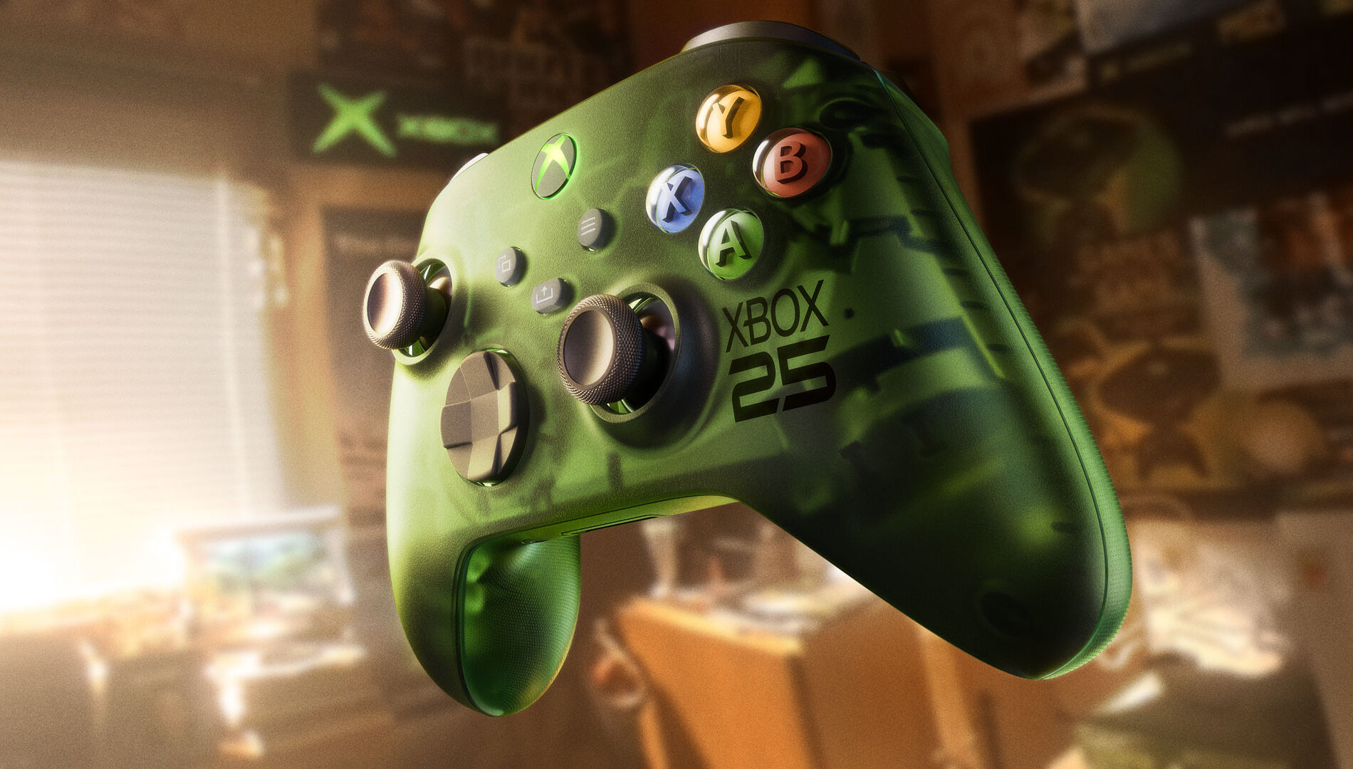 Xbox Wireless Controller X25 Special Edition with translucent OG Green design