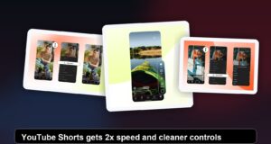 YouTube Shorts 2x speed and cleaner controls shown in official YouTube interface screenshots