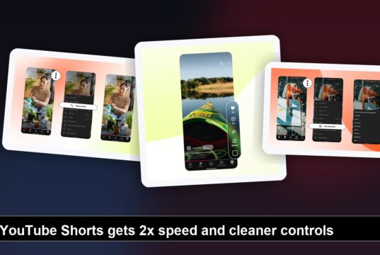 YouTube Shorts 2x speed and cleaner controls shown in official YouTube interface screenshots