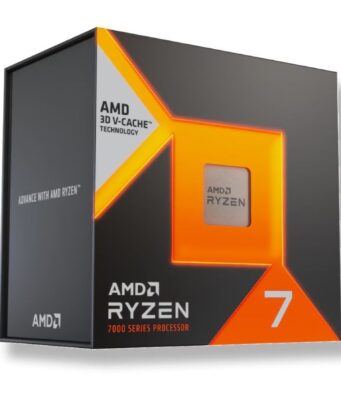AMD Ryzen 7 7700X3D Is Available Now for $329 AMD Ryzen 7 7700X3D processor in orange and gray retail packaging