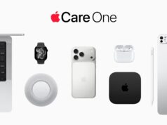 AppleCare One Expands to the UK, France, Germany and Australia AppleCare One lineup showing a Mac, Apple Watch, iPhone, AirPods Pro, Apple TV and iPad