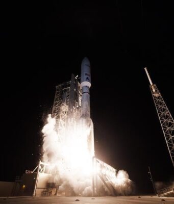 Amazon Leo Crosses 394 Satellites and Targets Internet Service This Year Atlas V rocket lifting off at Cape Canaveral carrying 29 Amazon Leo satellites on the final Atlas V satellite mission.
