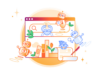 Cloudflare illustration of AI crawler bots visiting a website with search and content controls