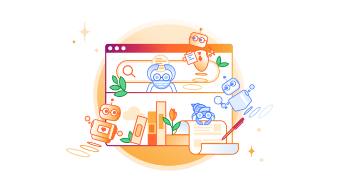 Cloudflare AI Crawler Rules Block Mixed Bots by Default and Pay Publishers Per Use Cloudflare illustration of AI crawler bots visiting a website with search and content controls