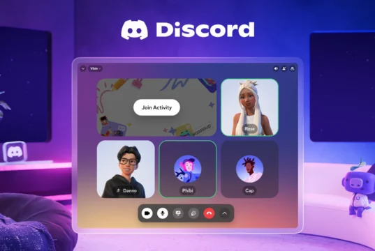 Discord running on a Meta Quest headset