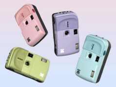 Kodak EC35 Is a Pocketable $35 Beginner 35mm Film Camera Four Kodak EC35 35mm film cameras in pink, lavender, green, and blue color options