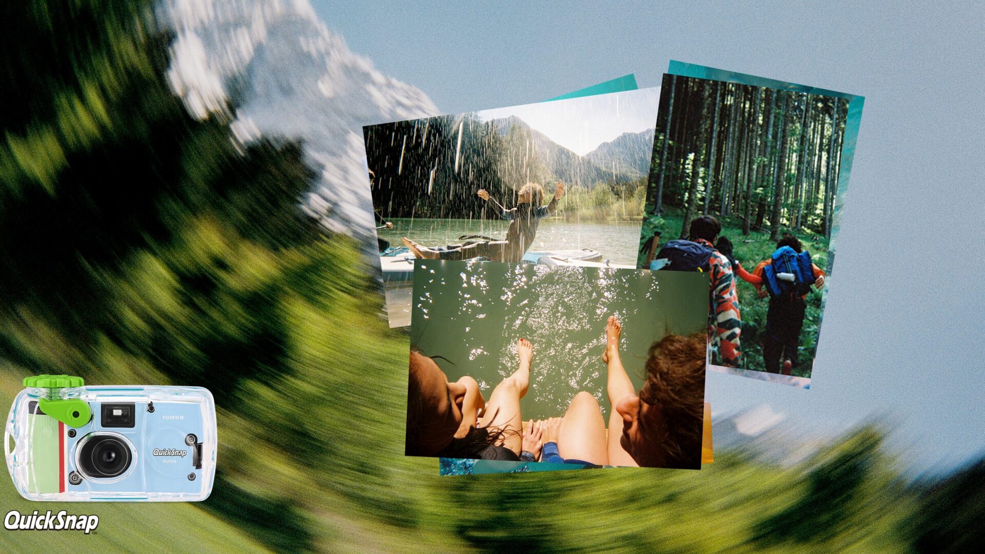Fujifilm QuickSnap Active waterproof disposable camera product hero image