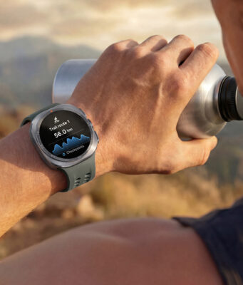 Galaxy Watch Ultra 2 Is Slimmer and Dive-Ready Samsung Galaxy Watch Ultra 2 titanium smartwatch product hero with green sport dial