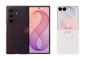 Galaxy Z Fold 8 Case Leak Shows Samsung’s Next Foldables Android Headlines render showing leaked Galaxy Z Fold 8 and Galaxy Z Flip 8 case designs