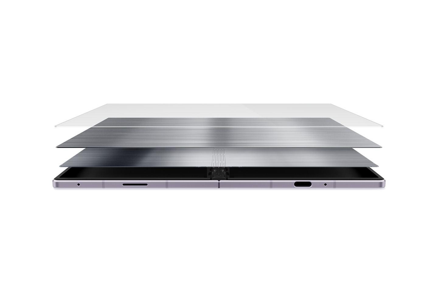 Samsung Flex Titanium display layer diagram for Galaxy Z Fold8 foldable screen structure