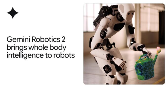 Gemini Robotics 2 Brings Whole-Body Control to Humanoid Robots Gemini Robotics 2 whole-body robot control announcement visual from Google DeepMind