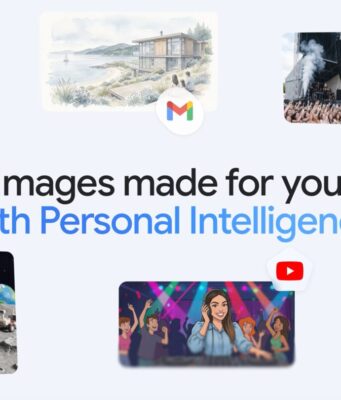 Gemini Personalized Image Generation Is Now Free for U.S. Users Promotional image showing the Gemini app generating a personalized image on a phone, with the user prompt and AI-generated result visible.