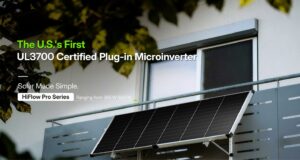Hoymiles HiFlow Pro UL 3700 plug-in solar system on a balcony