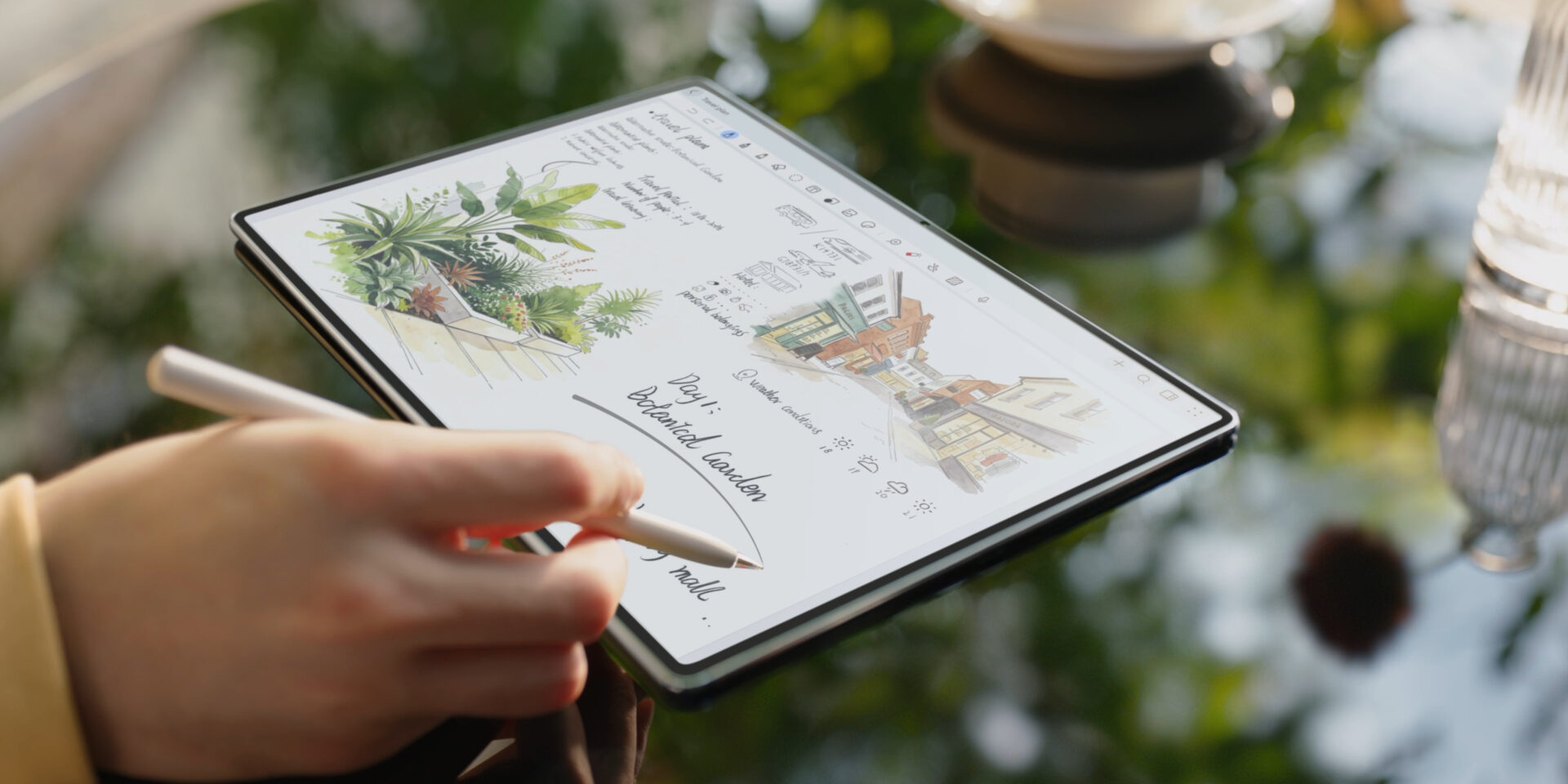 Huawei MatePad Pro Max with Huawei Notes and M-Pencil creative workflow