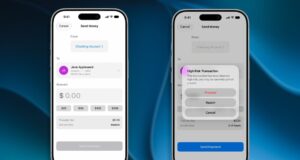 iOS 27 Trust Insights high risk transaction warning shown during a Send Money flow on iPhone