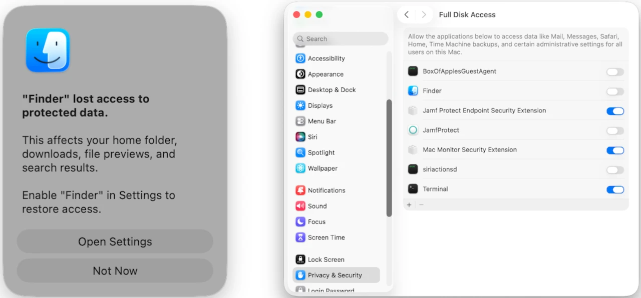Fake Maccy app access prompt shown in Jamf Threat Labs research