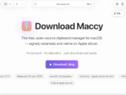 Fake Maccy app download page shown in Jamf Threat Labs research