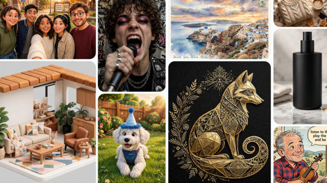 meta-muse-image-model-instagram-accounts-prompt Grid of images generated by Meta's Muse Image AI model, showing stylized portraits, product shots, and scenes