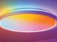 Nanoleaf Smart Multicolor Ceiling Light Debuts at $80 With Matter Support Nanoleaf Smart Multicolor Ceiling Light flush-mounted circular fixture showing dual-sided illumination in dynamic colors