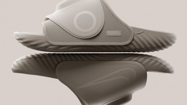 Nike Air Zoom Hyperslide recovery slides with Hyperice heat and vibration pods