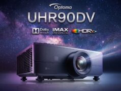 Optoma UHR90DV projector brings RGB triple-laser 4K home Optoma UHR90DV projector with Dolby Vision, IMAX Enhanced, and HDR10+ logos